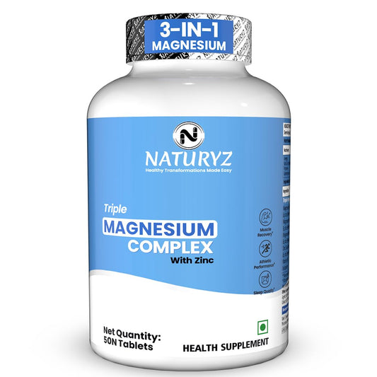 Naturyz Triple Magnesium Complex with Zinc supplement bottle on a white background