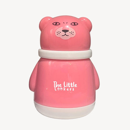 THE LITTLE LOOKERS Portable Baby Skin Care Baby Powder Puff With Box Holder Container For New Born & Kids For Baby Face & Body (Pink-White)