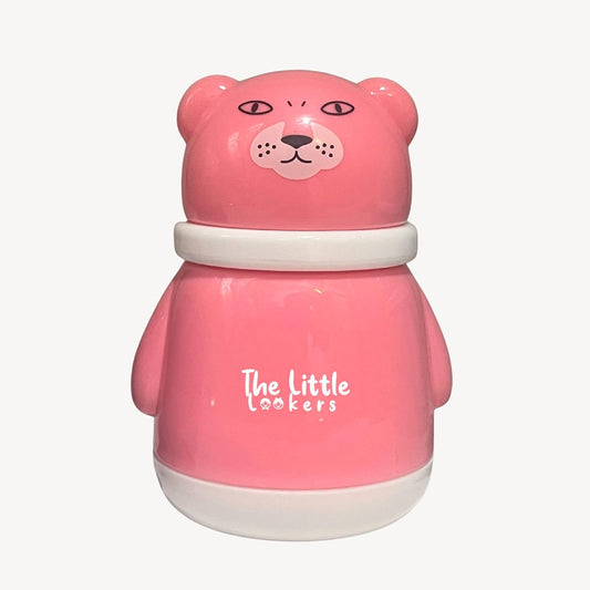 THE LITTLE LOOKERS Portable Baby Skin Care Baby Powder Puff With Box Holder Container For New Born & Kids For Baby Face & Body (Pink-White)