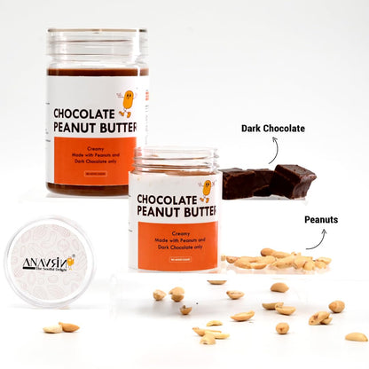 ANAVRIN Chocolate Peanut Butter Creamy, 400gm | High Protein Peanut Butter | No Added Sugar | Healthy Chocolate Flavour Spread | Rich in Vitamin E, Minerals | Gluten Free