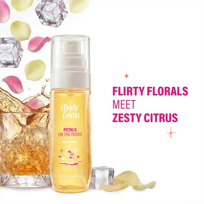 Plum BodyLovin’ Petals On The Rocks Body Mist | Flirty Florals Meet Zesty Citrus | Long-Lasting | Citrus Floral Fragrance | With Notes Of Bergamot, Mandarin & Patchouli | 100 ml