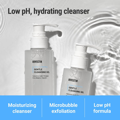 ROVECTIN Aqua Cleansing Gel (Conditioning Cleanser) Hydrating pH Balanced Facial Wash for Sensitive, Dry Skin | No Stripping, Fragrance-Free | Vegan, Korean Skincare