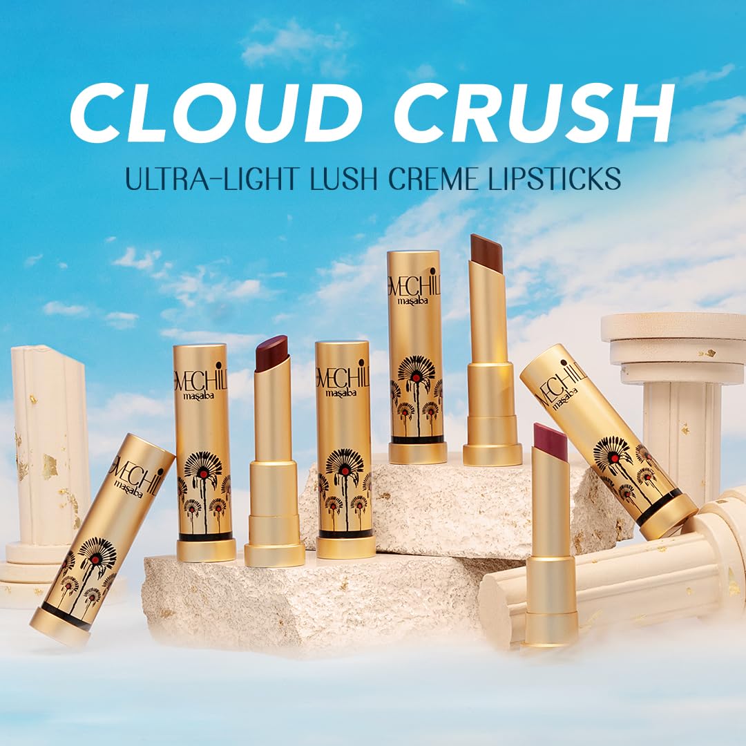 LoveChild Masaba Lush Creme Lipstick (Pink), Moisturizing Satin Finish with Ceramides & Shea Butter, Lightweight, Long-Lasting & Ultra-Smooth, Perfect Shades for Indian Skin Tones, Skyfoam 3.5g