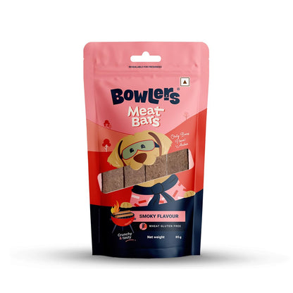 Bowlers Dog Treats Smoked Flavour Meat Sticks| 70g | Good for Dental Hygiene | High on Protien|Low in Fat | Grain Free | Handmade Treats