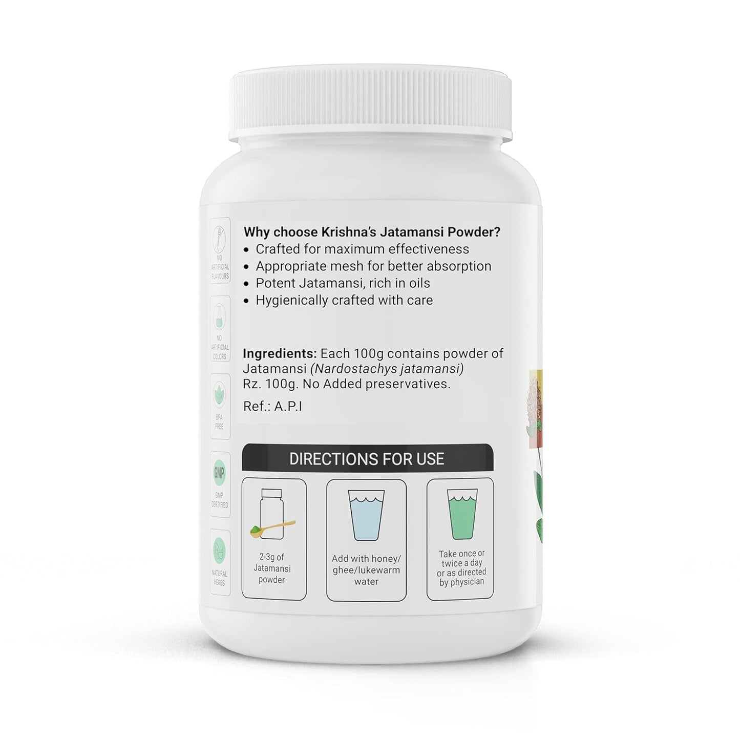 KRISHNA'S HERBAL & AYURVEDA Jatamansi(Nardostachys Jatamansi)Powder-100 G|Promotes Hair Growth|Supporting Hormonal Health&Natural Stress Relief