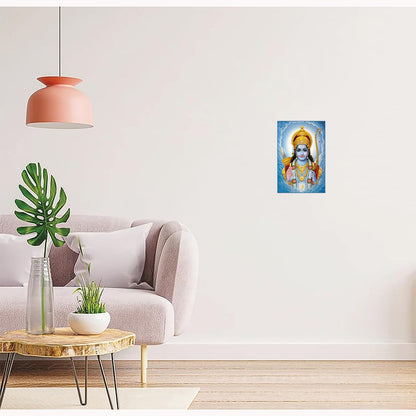 Shree Ram Paintings for Living room, Shree Ram Poster Big Size with Sparkle Coated Lamination - 2114 (Self Adhesive) 18x24 Inch