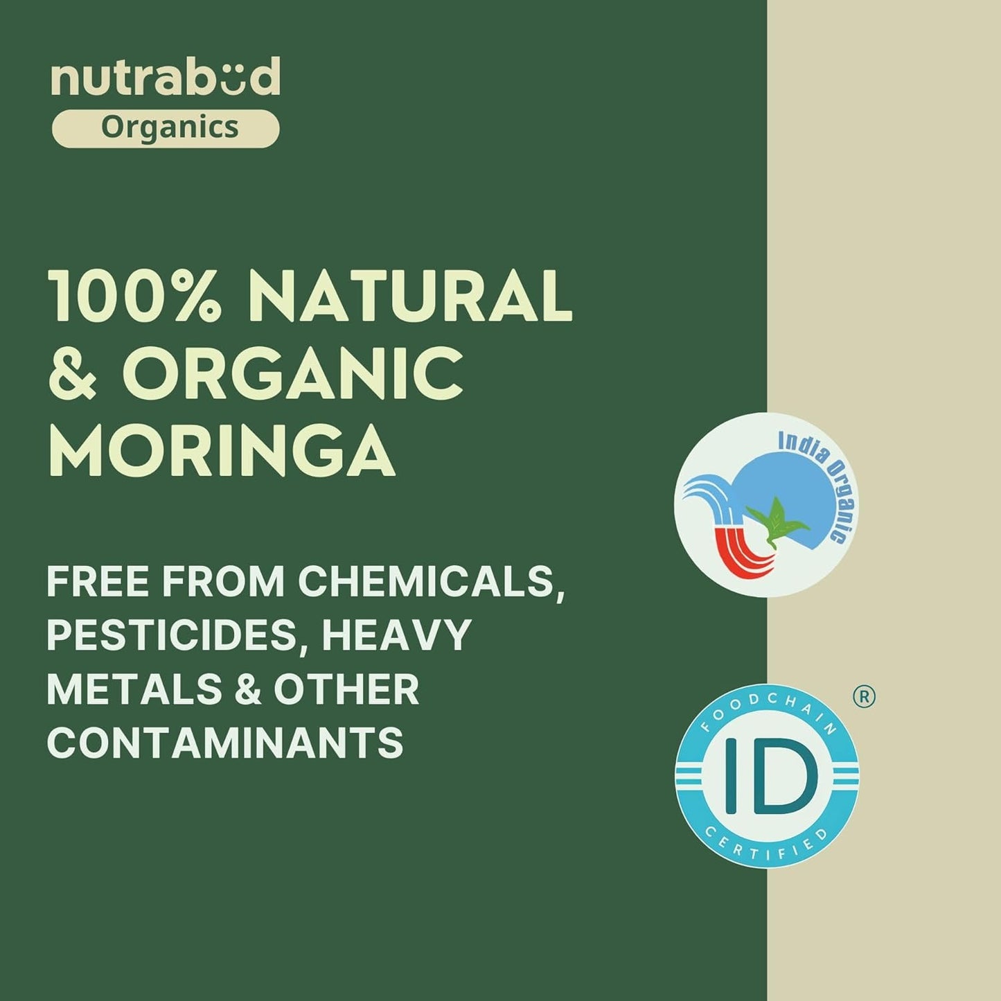 Nutrabud Moringa Tablet 1000mg - 180 Tablets - Moringa Leaves Powder Tablets for Immunity, Digestion & Energy - Certified Organic (180 Count (Pack of1))