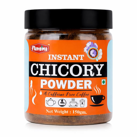 Flavoma Instant Chicory Powder, 150g | 100% Pure & Natural | Coffee Substitute with Rich Aroma | Caffeine-Free Beverage | Easy to Mix Hot or Cold | For Daily Use