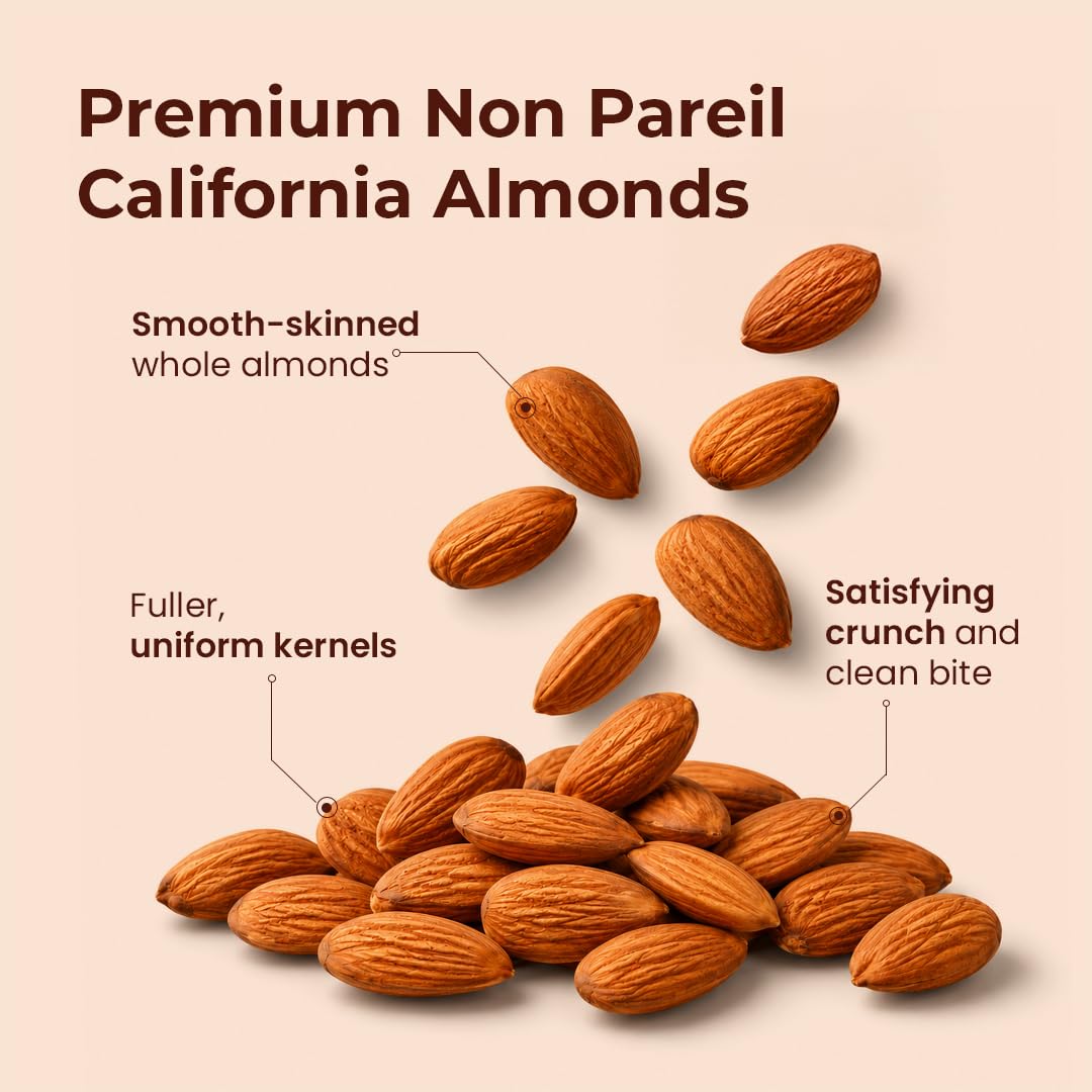 Bolas Royal California Almonds 250g | Badam Giri | High in Fiber | Rich in Protein, Magnesium & Phosphorus | Crunchy Nuts & Dry Fruits