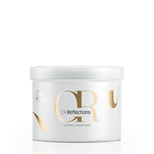White jar with gold text on a white background