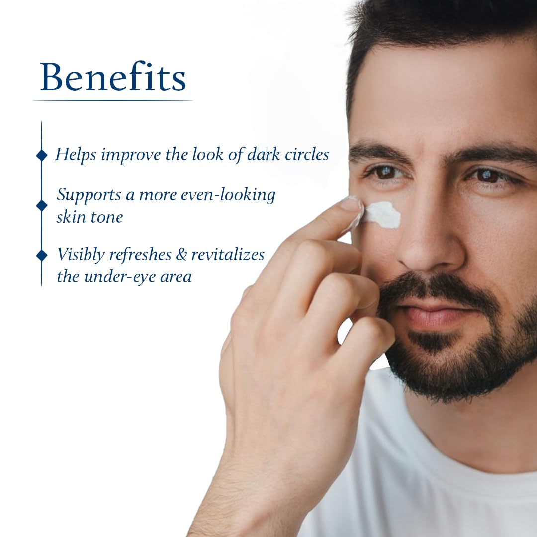 Blue Nectar Under Eye Cream for Dark Circles for Men | Natural Niacinamide Cream from Papaya & Potato | Effective for Wrinkles, Fine Lines & Puffiness (19 Herbs,15gm)
