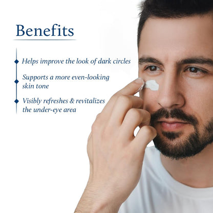 Blue Nectar Under Eye Cream for Dark Circles for Men | Natural Niacinamide Cream from Papaya & Potato | Effective for Wrinkles, Fine Lines & Puffiness (19 Herbs,15gm)
