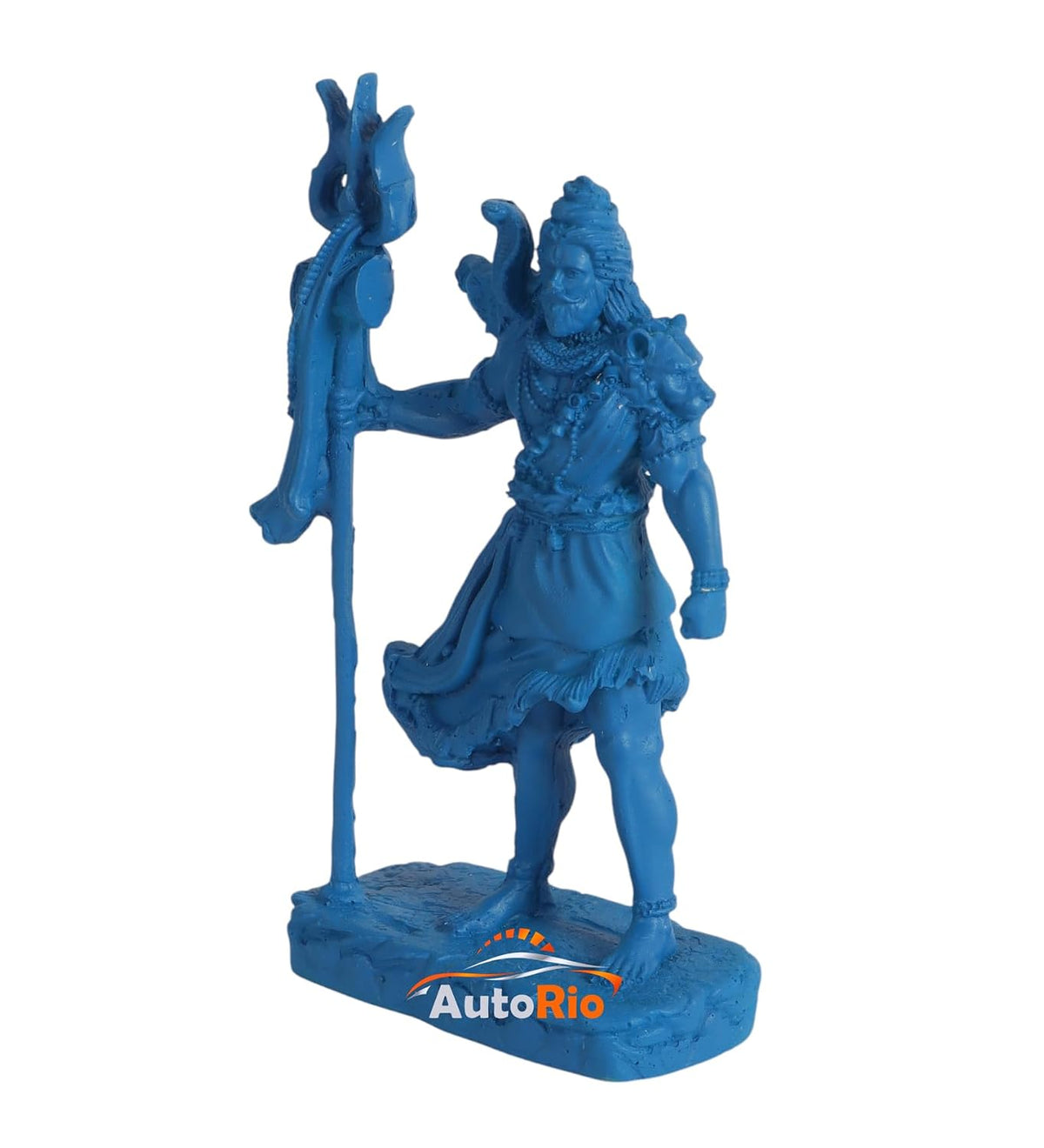 Lord Shiva Idol for Car Dashboard | Mahadev Statue for Home & Office Decor | Standing Shivji Figurine Showpiece | Hindu God Shankar Murti for Pooja & Gift (Blue)