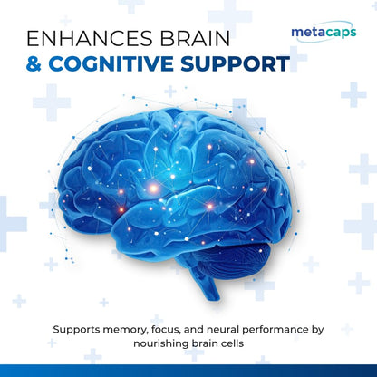 MetaCaps PQQ 20mg – 90 Veg Capsules | Ultra-Potent Mitochondrial Support & Brain Health Supplement | Enhances Energy, Focus & Cognitive Function | Advanced Antioxidant for Longevity | Non-GMO & Vegan