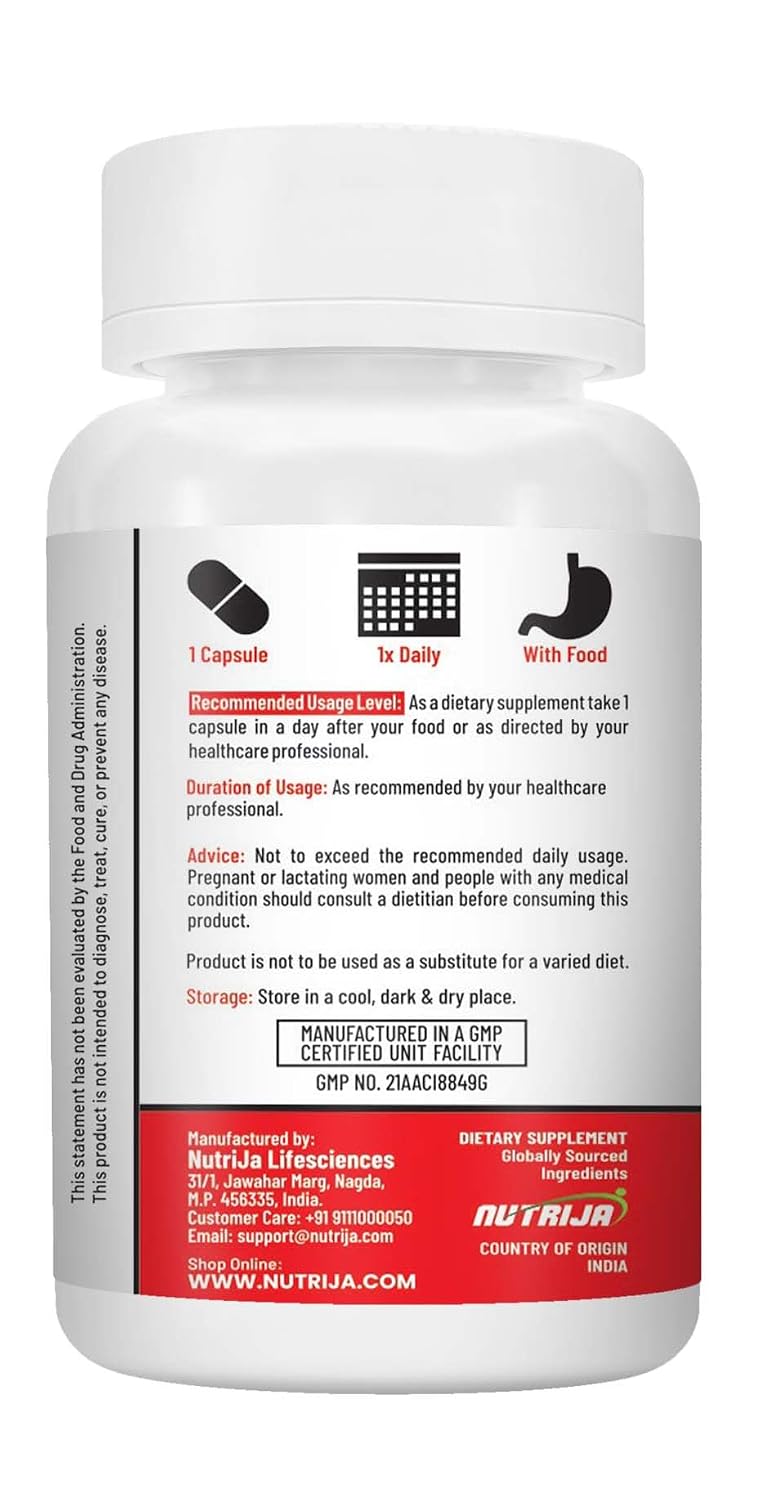 NutriJa Boron 3MG Supplement as Boron Citrate/Aspartate/Glycine Complex in each Serving - 60 Capsules