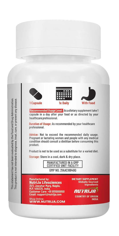 NutriJa Boron 3MG Supplement as Boron Citrate/Aspartate/Glycine Complex in each Serving - 60 Capsules
