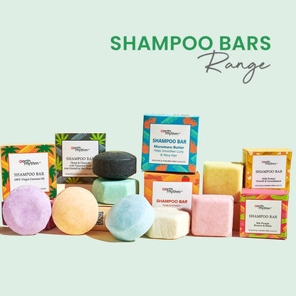 Earth Rhythm Anti-Dandruff Shampoo Bar for Itchy & Flaky Scalp | Men & Women | Contains Arnica Peppermint & Menthol Extracts | Sulphate & Paraben Free - 80gm