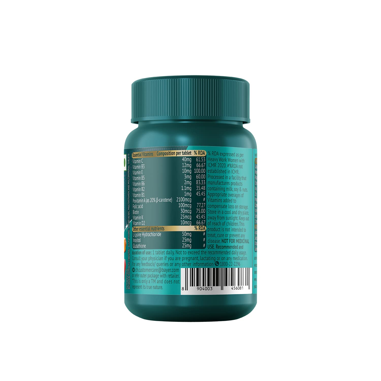 Zephivo Supradyn Immuno +, Multivitamin, Natural immunity booster with Vit C, Vit D, Zinc, Unique blend of Tulsi, Turmeric, Shatavari & Ashoka (30 Tabs)