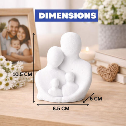 CraftVatika Abstract Family Figurine Showpiece for Home Decor,Modern Couple with Kids Statue for Living Room, Bedroom,Office Table Decoration,Gift for Family,Anniversary,Housewarming,Mother's Day