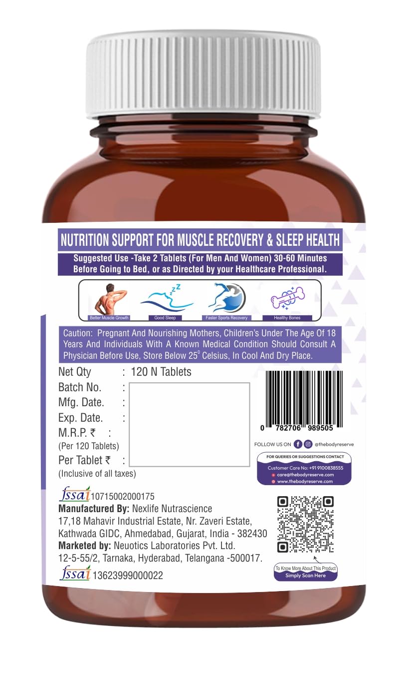 Supplement bottle with label on a white background