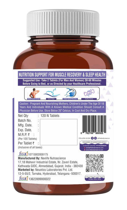 Supplement bottle with label on a white background