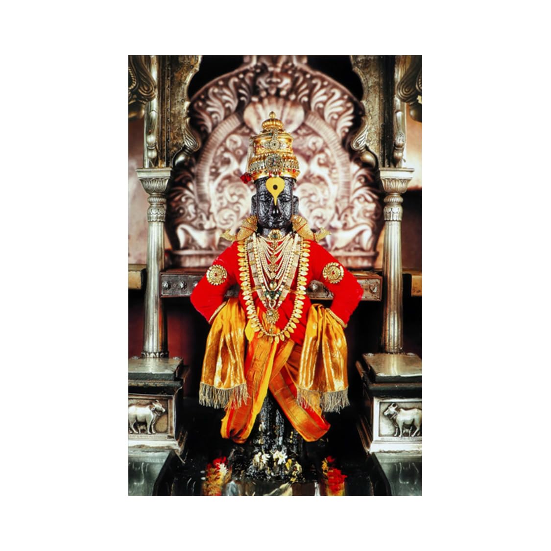 Vitthal Paintings for Living room, Vitthal Poster Big Size with Sparkle Coated Lamination - 2238 (Self Adhesive) 18x24 Inch