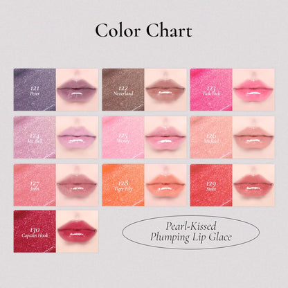 DINTO Pearl-Kissed Plumping Lip Glace (129 Smee, 4ml) Korean Pearl Gloss Lip Plumper, Hydrating Shimmer Lip Gloss with Vitamin C & E, Lightweight Non Sticky Glass Shine K-Beauty Lip Oil for Fuller Moisturized Lips