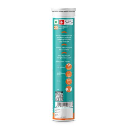 Swiss Plus supplement tube on a white background