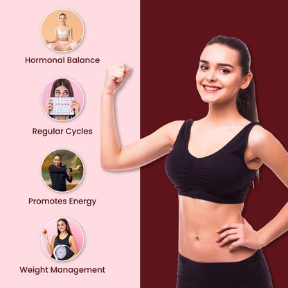 ZEROHARM Narie PCOS/PCOD Supplement for Women | Shatavari, Ashwagandha | Natural Hormone Balance & Mood Support | Helps with Regular Periods, Weight Management, Facial Hair & Acne | 60 Nano Tablets