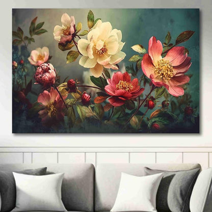 Unframed Rolled Art Print||Abstract Floral Art Canvas Wall Art Print for Home Décor And Office||Unframed canvas Painting For Wall decor||Home wall and Office Interior CR-123