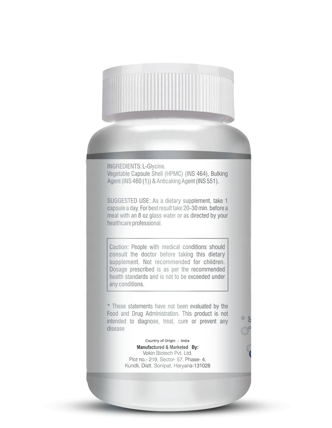 Supplement bottle with label on a white background