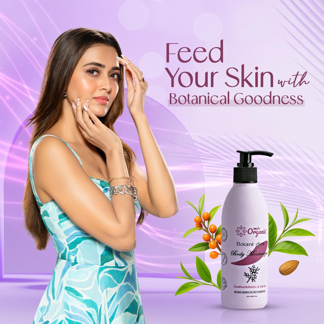 Botani Glow Herbal Moisturizer – With Seabuckthorn, Amla, Tulsi, Green Tea, Aloe Vera, Jojoba & Almond Oil | Deep Hydration, Skin Regeneration, Glow & Nourishment | For All Skin Types | 250 ML