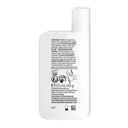 White bottle with text and icons on a white background