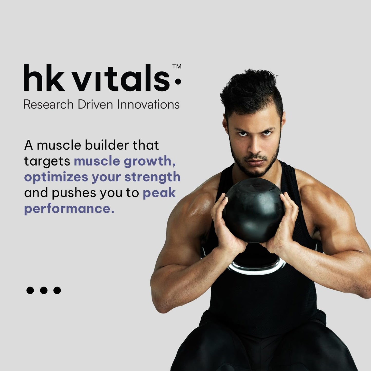 HealthKart hk vitals Muscle Builder (60 Tablets) | Blend of Ashwagandha, Shatavari and Safed Musli | For Immunity, Muscle Strength and Vitality