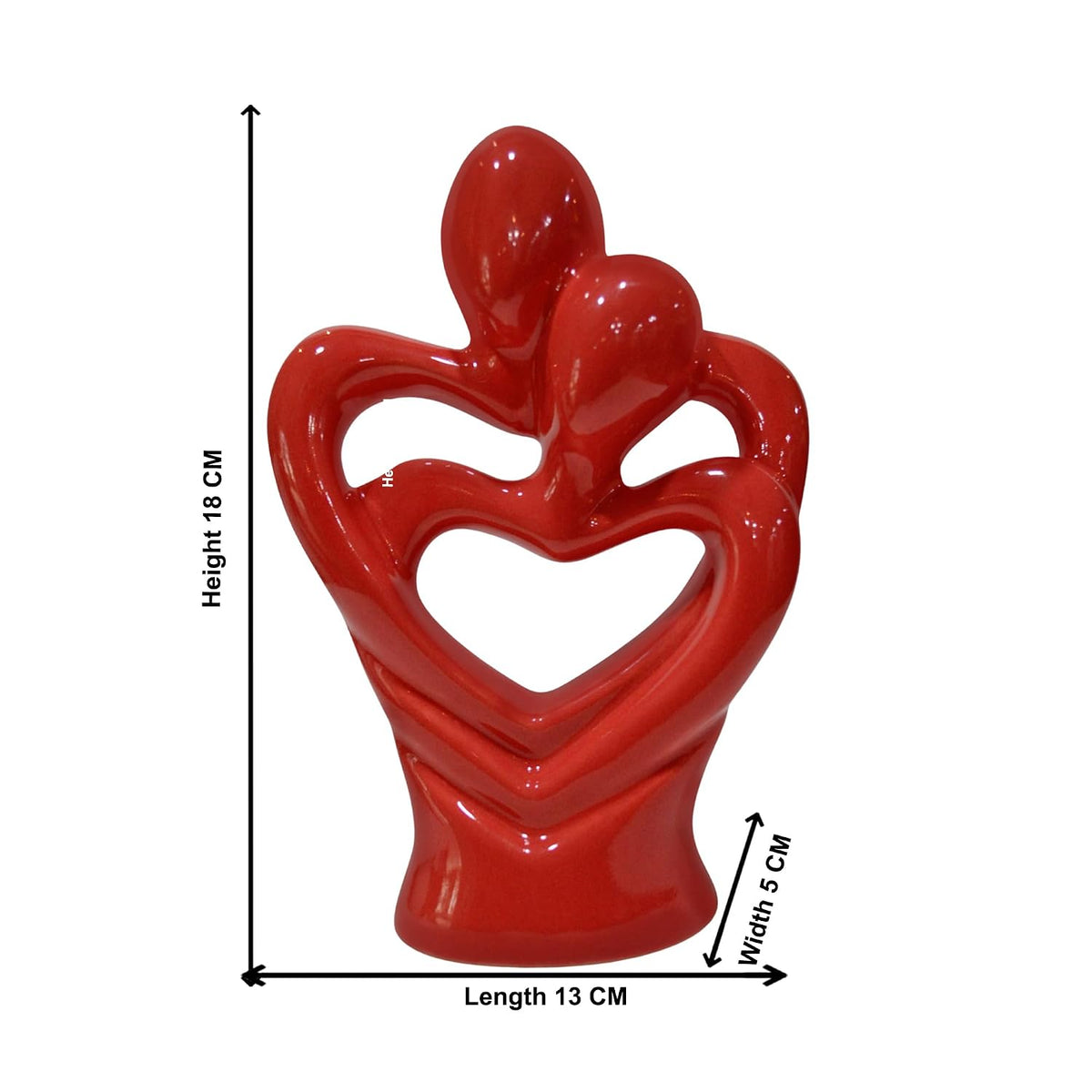 Hugging Couple Sculptures Showpiece, Ceramic Heart Shape Romantic Couple Statue, Home Decoration Items Showpiece for Gift Living Room House Warming Anniversary Birthday Office & Home Decor