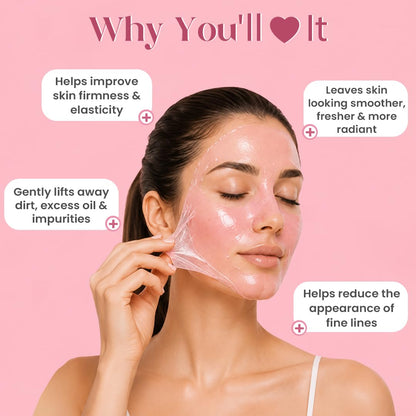 Glamveda Watermelon & Collagen Peel Firming & Anti Aging Off Mask For Women | Reduces Signs of ageing | Gives radiant glow | No Paraben, SLS | 100gm