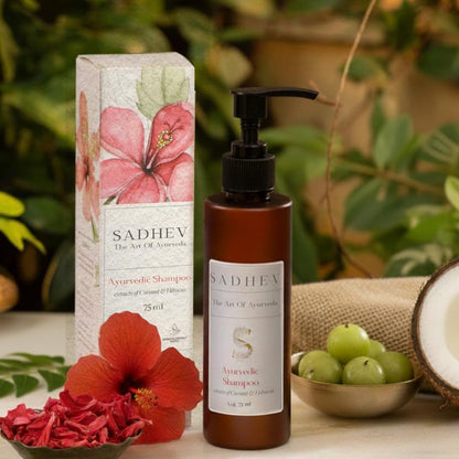 Sadhev Hibiscus Organic Natural Hair Shampoo With Goodness Of Coconut And Hibiscus, For Hairfall Control