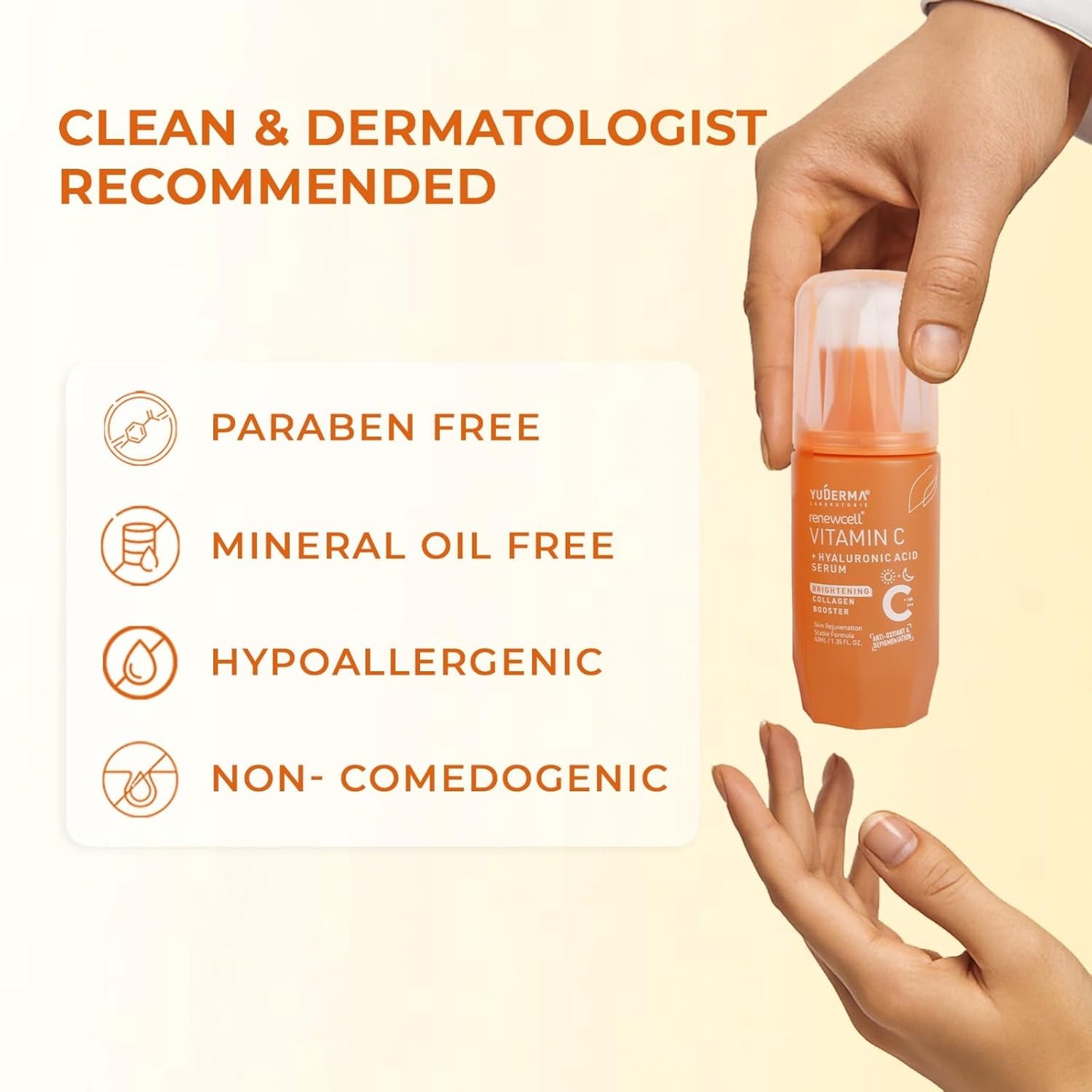 YUDERMA Renewcell Vitamin C + Hyaluronic Acid Serum, 40 MlYUDERMA Renewcell Vitamin C + Hyaluronic Acid Serum, 40 Ml