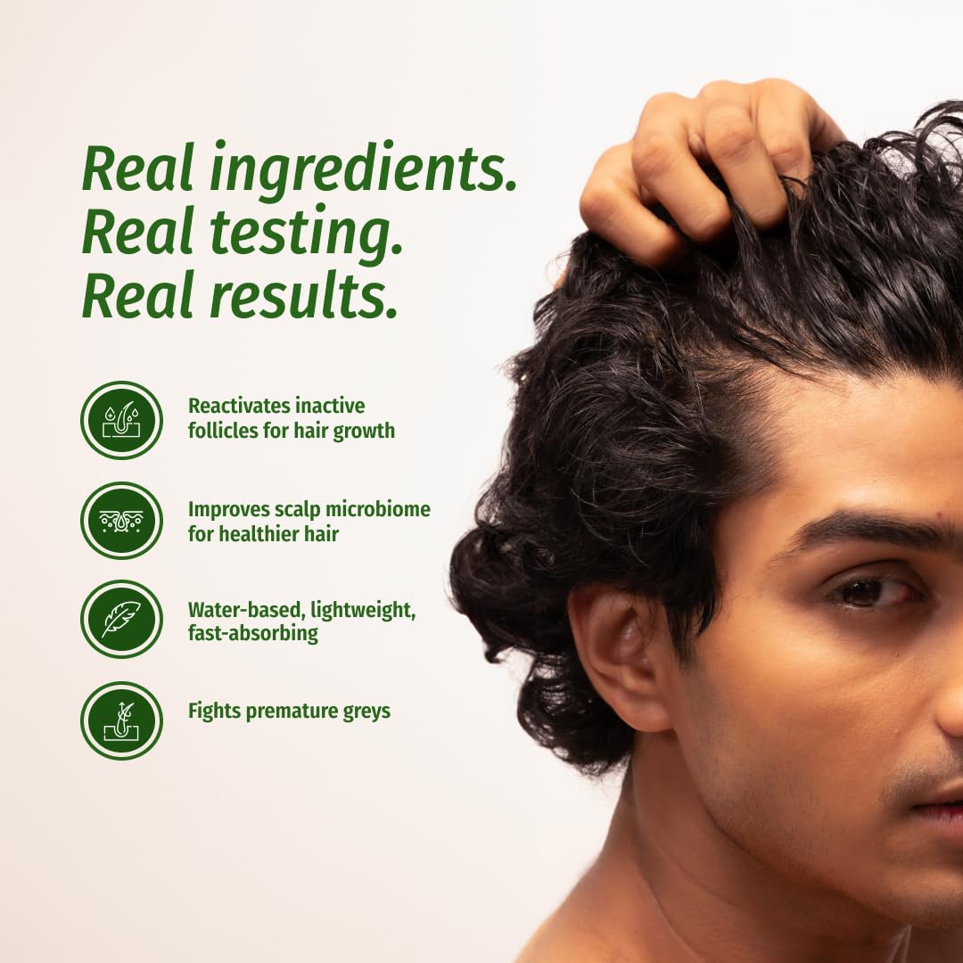 Vilvah Hair Growth Serum | Redensyl & Rosemary Serum for Hair Fall Control & Improved Hair Density | Supports Healthier Hair Growth & Stronger Hair | Nourishes Scalp & Balances Scalp Ecosystem | 30 ml