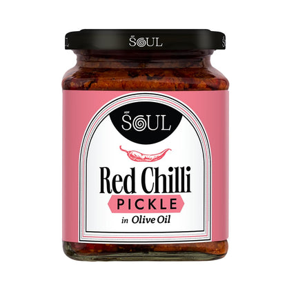 ADF Soul Spicy red chilli pickle made in 100% Olive Oil | Hot, hearty and handcrafted | 265g