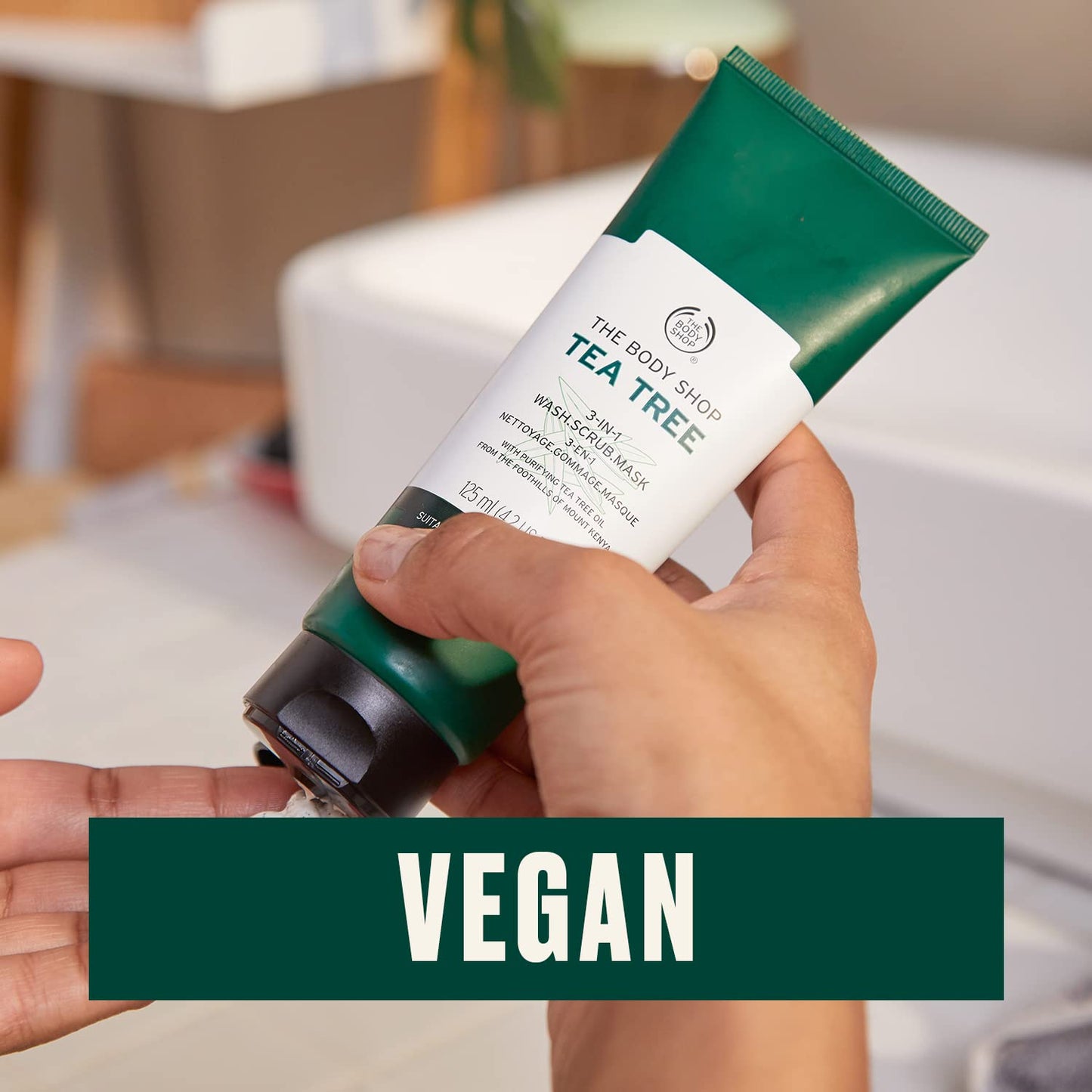 The Body Shop Tea Tree 3 in 1 Wash Scrub Mask, 125ml