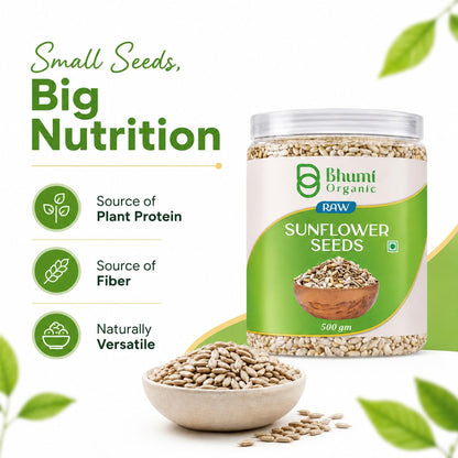 Bhumi Organic Premium Sunflower Seeds – 500GM