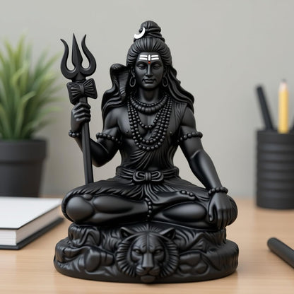 UNOVATE Shiva Idol for Car Dashboard | Adiyogi Statue | Mahadev Idol, Black