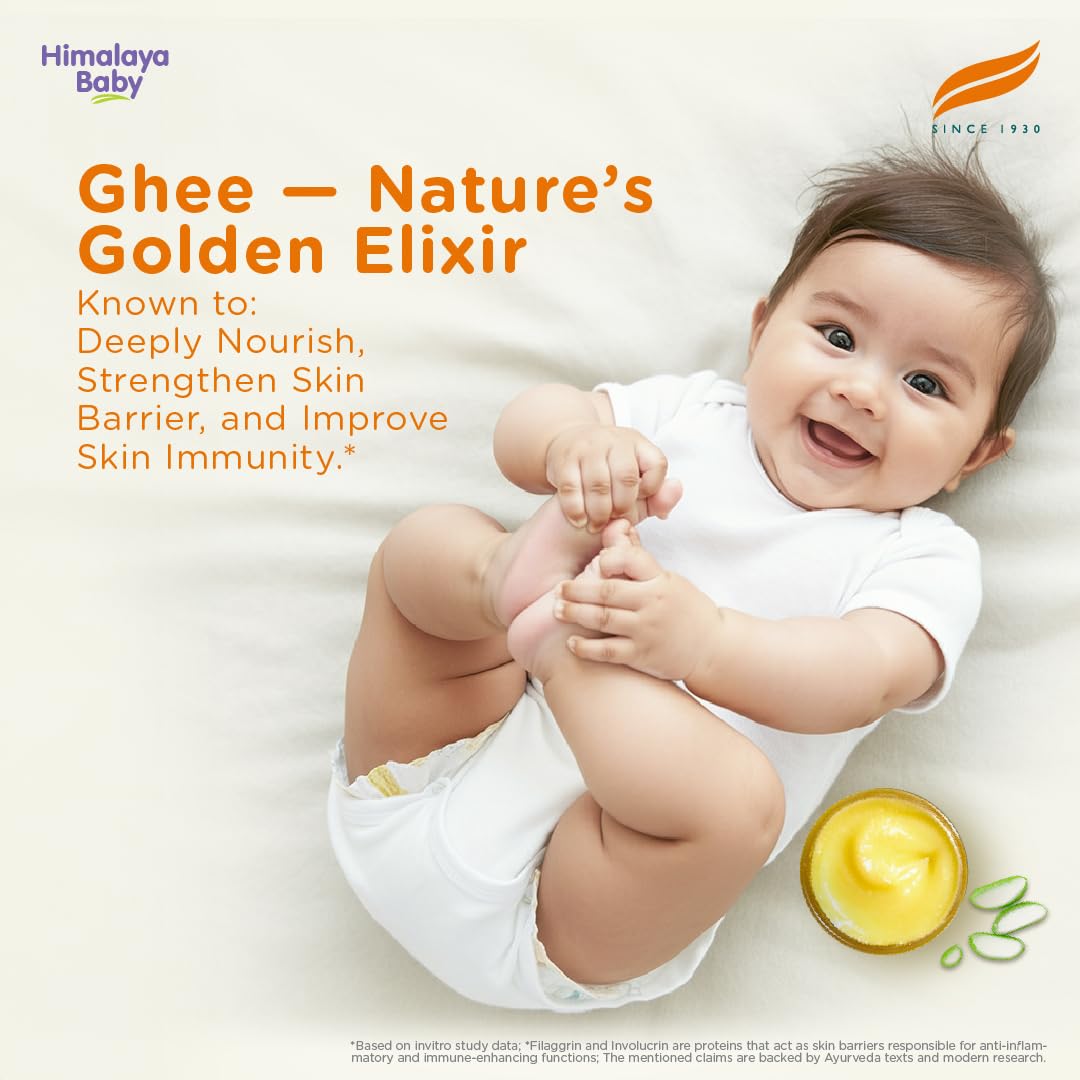 Himalaya Baby Cream with Pure Cow Ghee & pH5.5 (50ml)| Moisturizes & nourishes Skin All Day Long | for Dry and Sensitive Skin