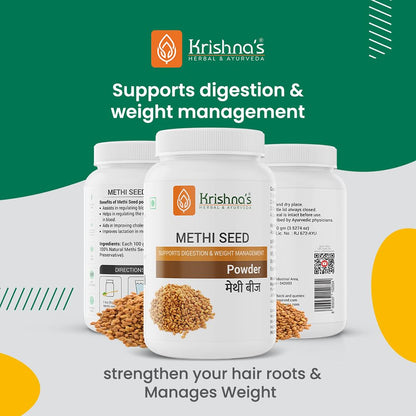 Krishna's Methi Seed Powder - 100 g | Preservative Free | Hair Care | Supports Digestion | Weight Management