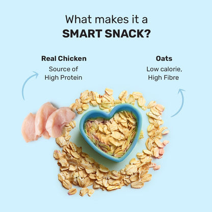 Yummy in My Tummy by HUFT Chicken & Oats Dog Biscuits – 800 gm | Crunchy & Healthy Treats for Puppies (2+ Months) & Adult Dogs | High-Protein Snack | Ideal Training Treat for All Breeds Dogs