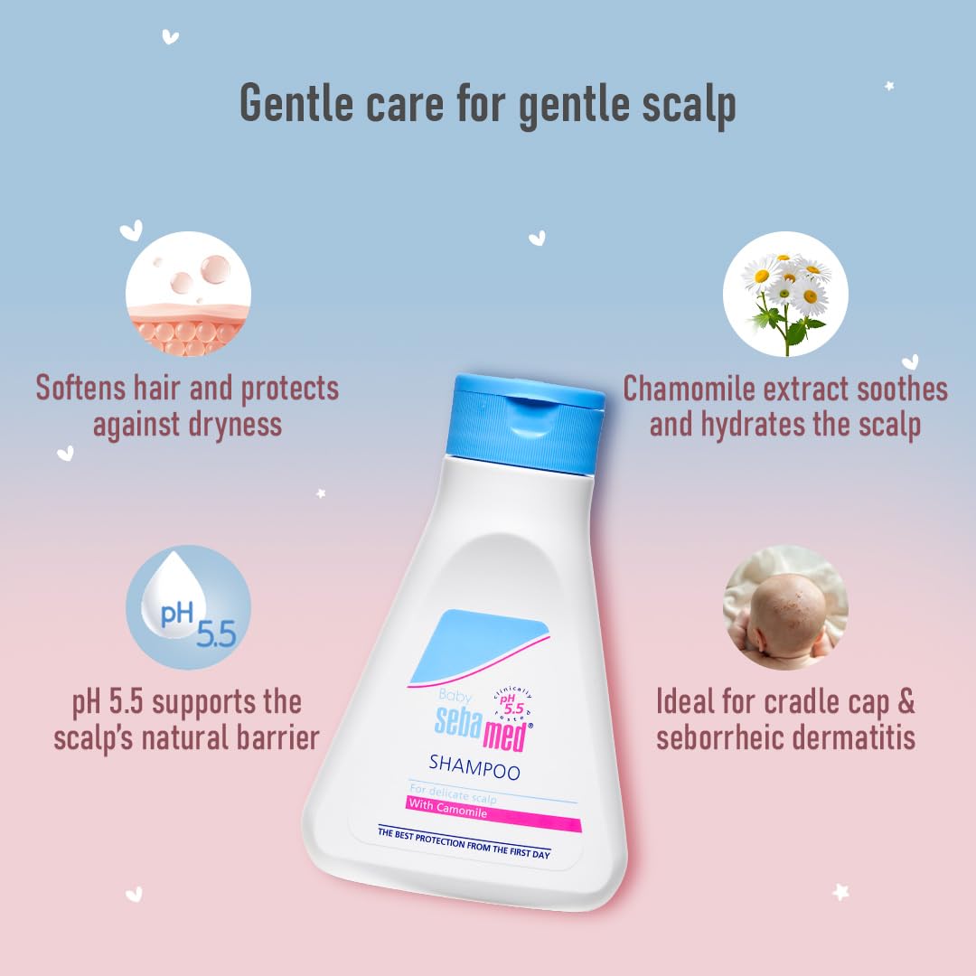 Sebamed Baby Shampoo|pH 5.5| Soap Free| No Tears | 150 ml