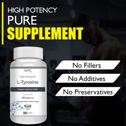 Supplement bottle labeled 'High Potency Pure Supplement' with a blurred background of a person exercising.