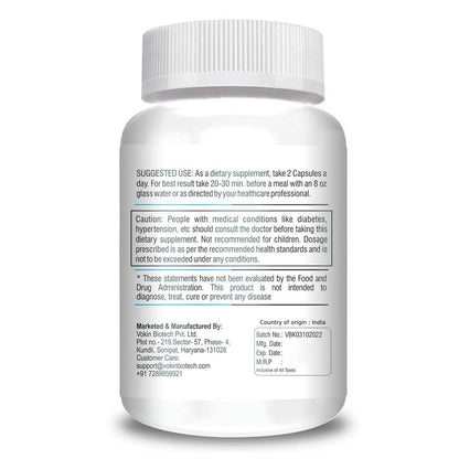 Supplement bottle with label on a white background