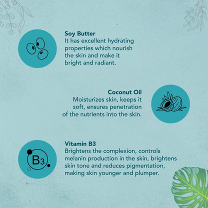 Azafran Organics Skin Brightening and Lightening Face Cream, For Normal and Dry Skin, With Vitamin B3, Soya Butter, Coconut Oil, Evens Out Skin Tones, Restores Youthful Glow. 50g